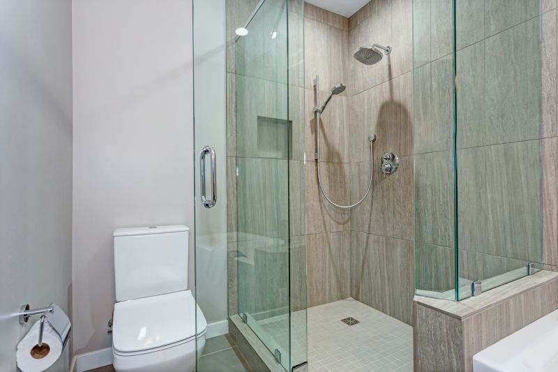 Shower with Modern Tiles
